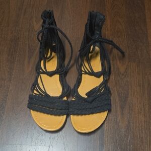 Elegant Black Strappy Women's Sandals